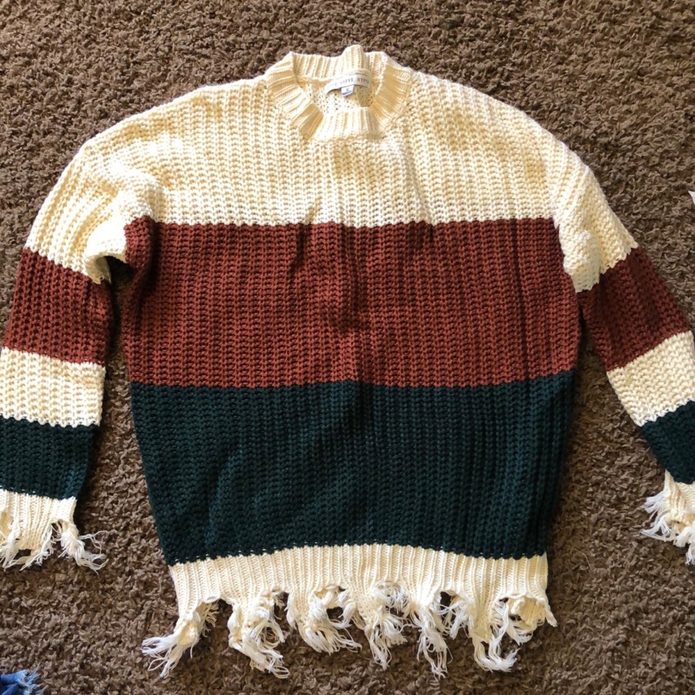 Oversized striped sweater